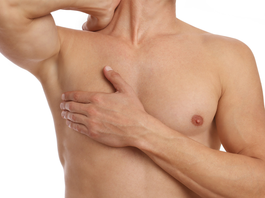 Muscular male torso, chest and armpit hair removal. Male Waxing. Male laser epilation.